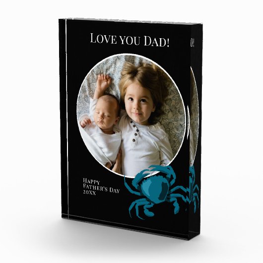 Vatertag Foto mit Blue Crab (Rechts)