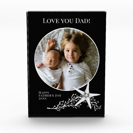 Vatertag Foto mit Coral & Starfish (Vorderseite)