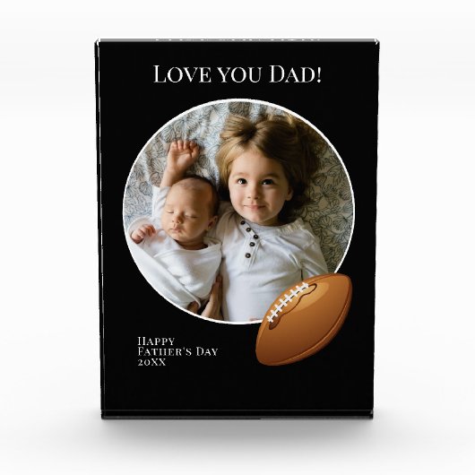 Vatertag Foto mit Fußball (Vorderseite)