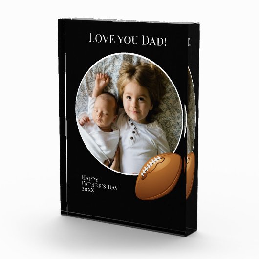 Vatertag Foto mit Fußball (Rechts)