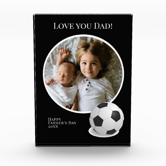 Vatertag Foto mit Fußball (Vorderseite)