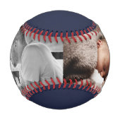 Vatertag Foto Personalisiert Baseball (Vorderseite)