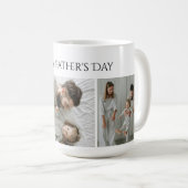 Vatertag Foto Tasse - Benutzerdefinierte 3 Fotos & (VorderseiteRechts)