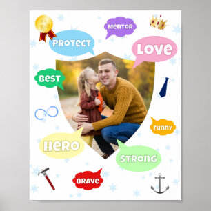 Vatertag Foto Wortwolken Bester Papa Vater Poster