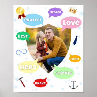 Vatertag Foto Wortwolken Bester Papa Vater Poster
