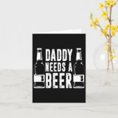 Vatertag Funny Daddy braucht ein Bier Karte (Gelbe Blume)