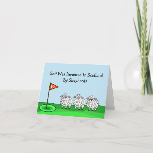 Vatertag Funny Golf Card Karte (Vorderseite)