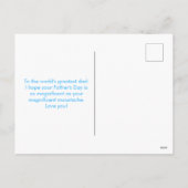 Vatertag Funny Mustache Feiertagspostkarte (Rückseite)