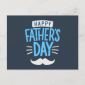 Vatertag Funny Mustache Feiertagspostkarte (Vorderseite)