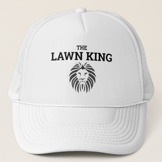Vatertag Funny Novelty Geschenk der LAWN KING Truckerkappe (Vorderseite)