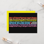 Vatertag Funny Quotes wünscht sich von Tochter Karte (Vorderseite/Rückseite Beispiel)