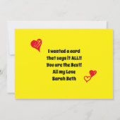 Vatertag Funny Quotes wünscht sich von Tochter Karte (Rückseite)