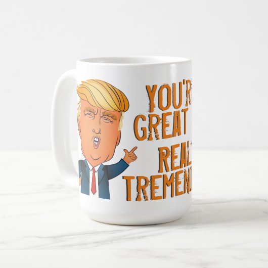 Vatertag Funny Trump Kaffeetasse (Vorderseite Links)