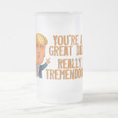 Vatertag Funny Trump Mattglas Bierglas (Mittel)
