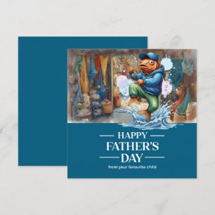 Vatertag für Angler-Vater Karte