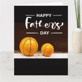 Vatertag für Basketball-Vater schwarz Karte (Vorderseite)
