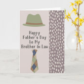 Vatertag für Bruder in Law Gray & Green Karte (Gelbe Blume)