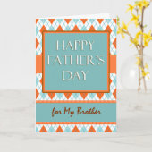 Vatertag für Bruder, Raute Design Karte (Gelbe Blume)