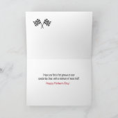 Vatertag für Ehemann, Stock Car Racing, Karo Karte (Innenseite)