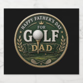 Vatertag für Golf-Daddy Schaumweinetikett (Einzelnes Label)