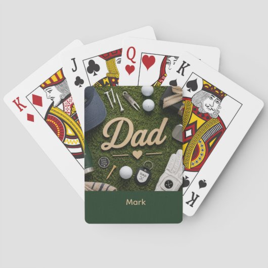 Vatertag für Golf-Daddy Spielkarten (Rückseite)