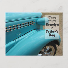 Vatertag für Großvater Frisierte Auto Spaß Foto Postkarte