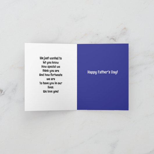 Vatertag für Großvater geklappte Grußkarte Karte (Innenseite)