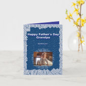 Vatertag für Großvater geklappte Grußkarte Karte (Gelbe Blume)