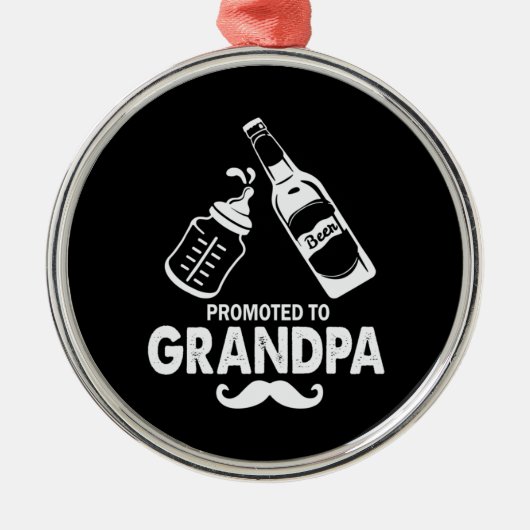Vatertag für Großvater Ornament Aus Metall (Vorne)
