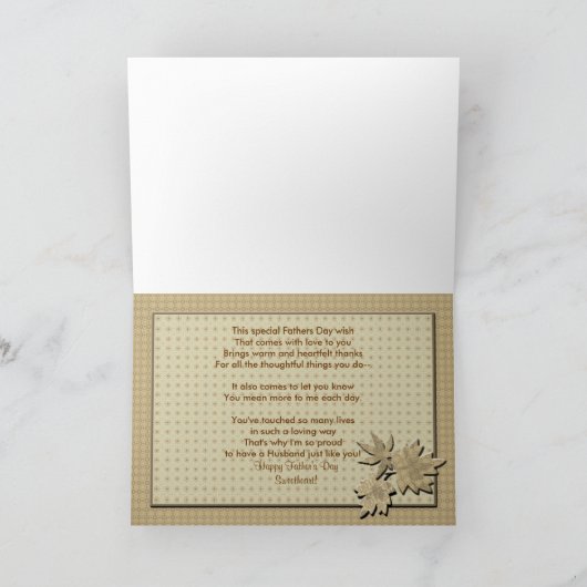 Vatertag - für HUSBAND Karte (Innenseite)