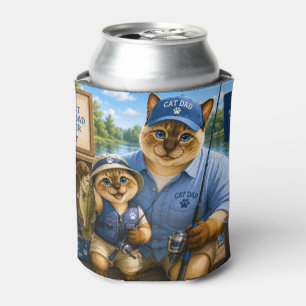 Vatertag für Katzenpapa-Angler Dosenkühler