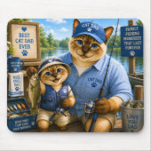 Vatertag für Katzenpapi-Angler Mousepad (Vorne)