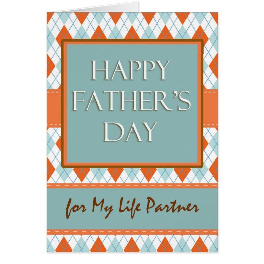 Vatertag für Lebenspartner, Raute Design (Vorne)