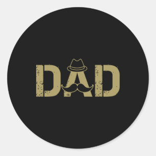 Vatertag für neuen Papa Vintager Vater Funny Vater Runder Aufkleber