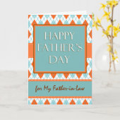 Vatertag für Schwiegervater, Design der Raute Karte (Gelbe Blume)