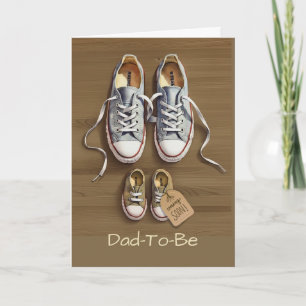 Vatertag für werdende Väter Babyschuhe auf dem Bod Karte