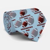 Vatertag Fußball Touchdown Papa Krawatte (Gerollt)