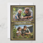 Vatertag Garten Foto Party Einladung (Rückseite)