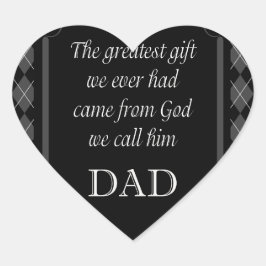 Vatertag - Geburtstag "Bestes Geschenk Wir" Herz-Aufkleber