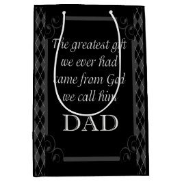 Vatertag - Geburtstag "Bestes Geschenk Wir" Mittlere Geschenktüte