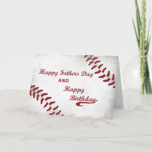 Vatertag Geburtstag Große Grunge Baseball, Sport Karte