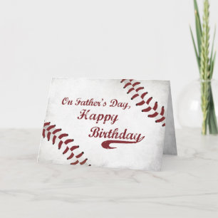 Vatertag Geburtstag Große Grunge Baseball, Sport Karte