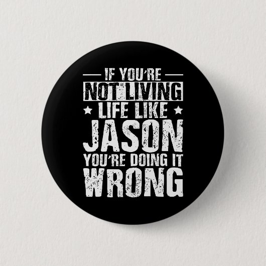 Vatertag Geburtstag Jason Name Vorname Spruch Button (Vorderseite)