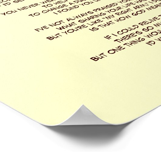 Vatertag Gedicht aus der Ehefrau Poster (Ecke)