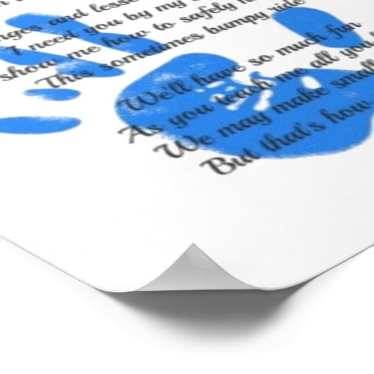 Vatertag Gedicht - Händlerhanddruck Vater Geschenk Poster (Ecke)