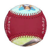 Vatertag Gedicht und 2 benutzerdefinierte Fotos Ro Baseball (Rückseite)