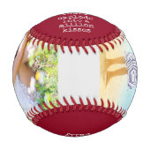 Vatertag Gedicht und 2 benutzerdefinierte Fotos Ro Baseball (Vorderseite)