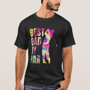 Vatertag Gefärbte Krawatte Bester Vater Par Golf V T-Shirt