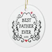 Vatertag Gegenwart Personalisiert Bester Vater je Keramik Ornament (Links)