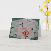 Vatertag Geometrische optische Illusion Karte (Gelbe Blume)